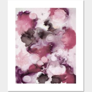 Organic Abstract in shades of plum Posters and Art